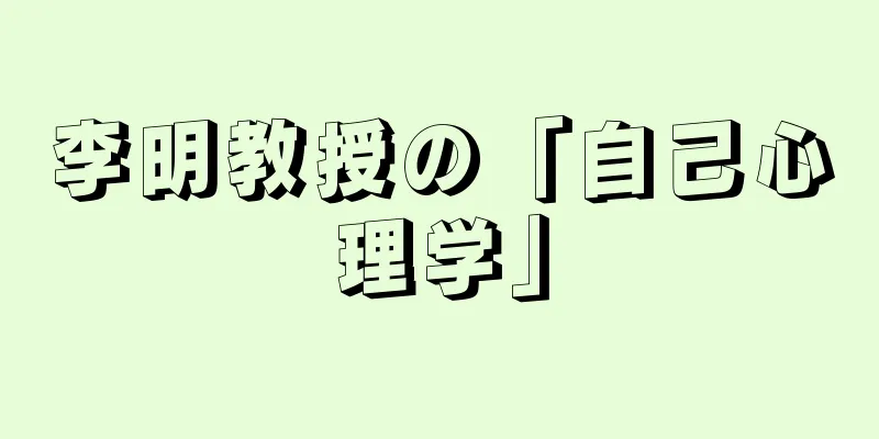 李明教授の「自己心理学」
