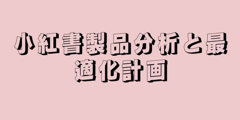 小紅書製品分析と最適化計画