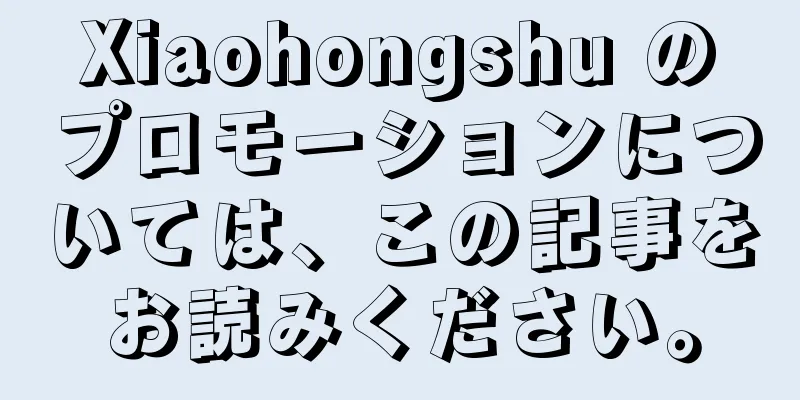 Xiaohongshu のプロモーションについては、この記事をお読みください。