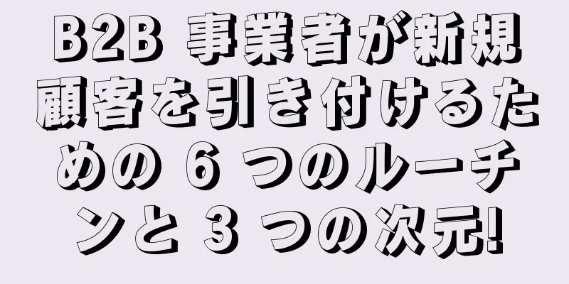 B2B 事業者が新規顧客を引き付けるための 6 つのルーチンと 3 つの次元!