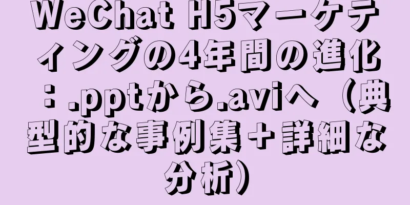 WeChat H5マーケティングの4年間の進化：.pptから.aviへ（典型的な事例集＋詳細な分析）