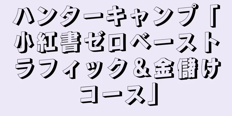 ハンターキャンプ「小紅書ゼロベーストラフィック＆金儲けコース」